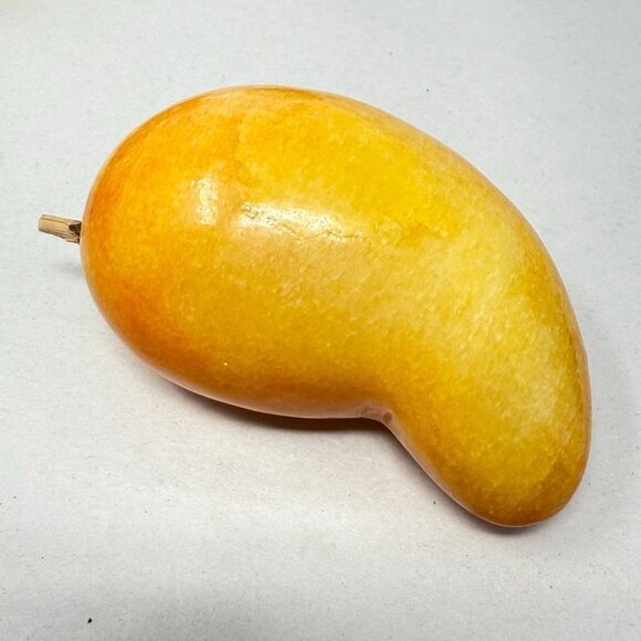 Alabaster Fruit Set of 4 Pieces Banana Apples Mango Stone Marble Vintage - Picture 5 of 16